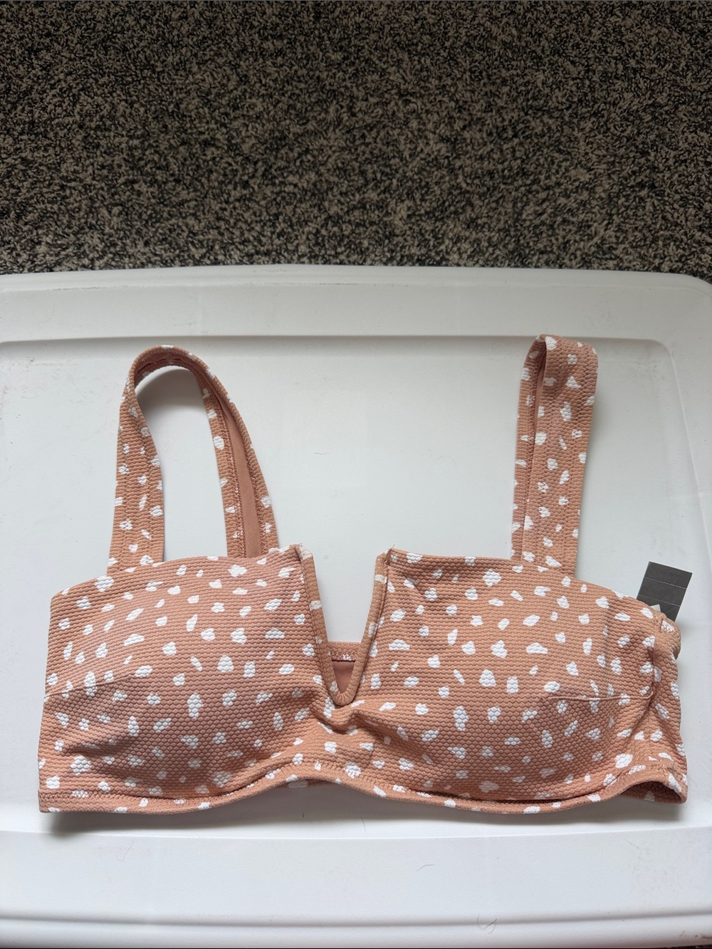 aerie Peachy Dot V-Notch Bikini Top